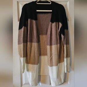 Colorblock Women's Long Sweater